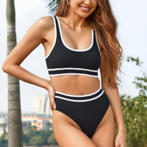 One-Piece Swimsuit M022黑色
