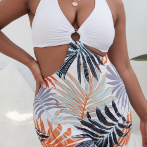 One-Piece Swimsuit M060白色